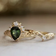 Geometric Gold Alloy Ring For Women Featuring Electroplated Golden Plated Finish With Zircon Inlay 2