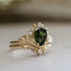 Geometric Gold Alloy Ring For Women Featuring Electroplated Golden Plated Finish With Zircon Inlay 4