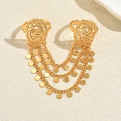 Geometric Rings For Women In Alloy With 18K Real Gold Plated Electroplated Finish And 0.03µm Thickness 4