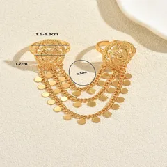 Geometric Rings For Women In Alloy With 18K Real Gold Plated Electroplated Finish And 0.03µm Thickness 5