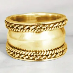 Geometric Gold Ring For Women Featuring 0.03µm KC Golden Plated Finish, 1 Piece, Perfect Valentine's Day Gift 3