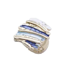 Novelty Geometric Gold Ring For Women In Zinc Alloy With Enamel Craftsmanship 5