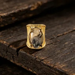 Geometric Hip-Hop Ring For Unisex Featuring Zinc Alloy Material With Resin Inlay 3