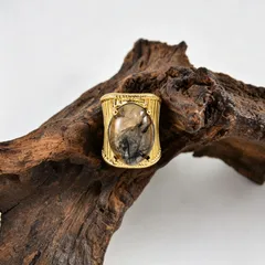 Geometric Hip-Hop Ring For Unisex Featuring Zinc Alloy Material With Resin Inlay 4