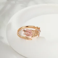XUPING Geometric Open Ring For Women, 1 Piece Copper Alloy With 18K Real Gold Plated Coating Thickness 0.01µm