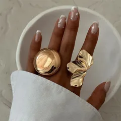 Geometric Open Ring For Women, 1 Set, New Style Metal Jewelry 3