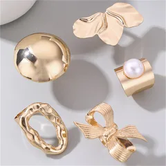 Geometric Open Ring For Women, 1 Set, New Style Metal Jewelry 4