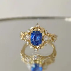 Geometric Open Rings For Women In Gold Electroplated Copper With Zircon Inlay 2