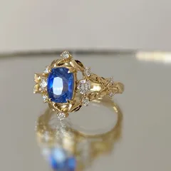 Geometric Open Rings For Women In Gold Electroplated Copper With Zircon Inlay 3