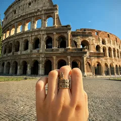 Geometric Open Rings For Unisex Featuring Retro Style In Gold Metal