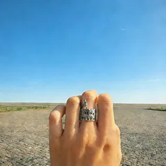 Geometric Open Rings For Unisex Featuring Retro Style In Gold Metal 3