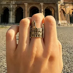 Geometric Open Rings For Unisex Featuring Retro Style In Gold Metal 4