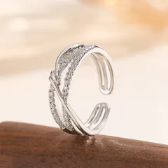 Geometric Open Rings For Women In Gold Alloy, Stylish And Elegant Jewelry Accessory 3