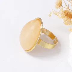 Geometric Open Rings For Women In Gold, Simple Style Zinc Alloy Jewelry 3