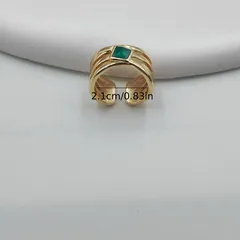 Geometric Open Rings For Women In Zinc Alloy Featuring Electroplated Gold Finish With 0.01µm Thickness And Enamel Craftsmanship 4