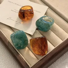 Geometric Resin Ring For Unisex Featuring Modern Design In Durable Resin Material 3