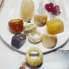Geometric Resin Rings For Women In New Style, Handmade With Unique Craftsmanship