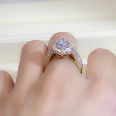 Geometric Retro Open Rings For Women In Gold Alloy With Electroplated Finish And Zircon Inlay 3