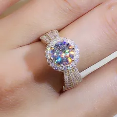 Geometric Retro Open Rings For Women In Gold Alloy With Electroplated Finish And Zircon Inlay 4