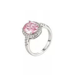 XUPING Geometric Ring For Women, 1 Piece, Platinum Plated With 0.01µm Thickness, Inlaid With Zirconia
