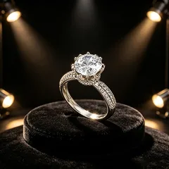 XUPING Geometric Ring For Women, 1 Piece, Platinum Plated With 0.01µm Thickness Featuring Zirconia Inlay 4