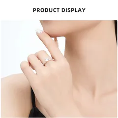 XUPING Geometric Ring For Women, 1 Piece, Platinum Plated With 0.01µm Thickness, Featuring Zirconia Inlay 5