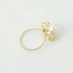 XUPING Geometric Ring For Women Featuring 18K Real Gold Plated Finish With 0.01µm Thickness And Imitation Pearl Inlay, 1 Piece 4