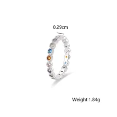XUPING Geometric Ring For Women, 1 Piece, Platinum Plated With 0.01µm Thickness Featuring Zirconia Inlay 2