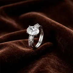 XUPING Geometric Ring For Women, Platinum Plated With 0.01µm Thickness, Featuring Zirconia Inlay, 1 Piece