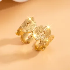 Geometric Ring For Women In 201 Stainless Steel With Golden Plated Water Plating And 0.03µm Thickness 3