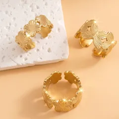 Geometric Ring For Women In 201 Stainless Steel With Golden Plated Water Plating And 0.03µm Thickness 5