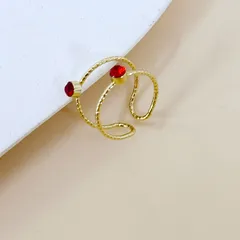 Geometric Rings For Women In Simple Style, 1 Set Featuring Multicolor Alloy With Rhinestones Inlay 3