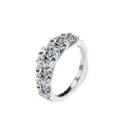 Sweet Geometric Silver Alloy Ring For Women With Zircon Inlay Featuring Bezel Setting 5