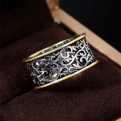 Geometric Silver Ring For Women Featuring 0.03µm White K Plated Coating, 1 Piece, Perfect Valentine's Day Gift 5
