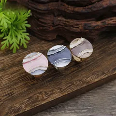 Geometric Simple Style Zinc Alloy Ring For Women In Coffer Color With Enamel Craftsmanship