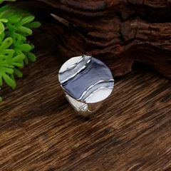 Geometric Simple Style Zinc Alloy Ring For Women In Coffer Color With Enamel Craftsmanship 4