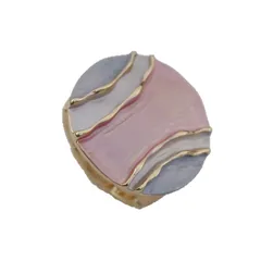 Geometric Simple Style Zinc Alloy Ring For Women In Coffer Color With Enamel Craftsmanship 5