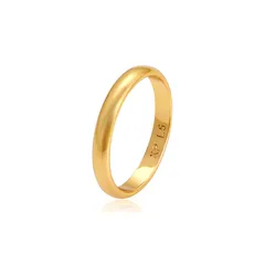 XUPING Geometric Ring For Unisex, 1 Piece Copper Alloy With 18K Real Gold Plated Coating Thickness 0.03µm