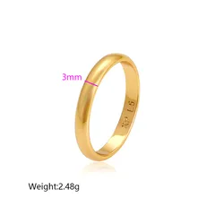 XUPING Geometric Ring For Unisex, 1 Piece Copper Alloy With 18K Real Gold Plated Coating Thickness 0.03µm 2