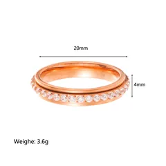 Geometric Unisex Ring For Everyday Wear, Pure Titanium With 18K Real Gold Plated Coating 0.03µm And Zircon Inlay 2