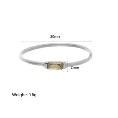 Geometric Unisex Titanium Steel Ring For Everyday Wear, 18K Real Gold Plated With 0.03µm Thickness And Zircon Inlay