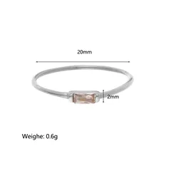 Geometric Unisex Titanium Steel Ring For Everyday Wear, 18K Real Gold Plated With 0.03µm Thickness And Zircon Inlay 3