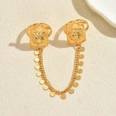 Geometric Rings For Women In Alloy With 18K Real Gold Plated Electroplated Finish And 0.03µm Thickness 4