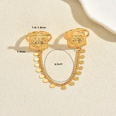 Geometric Rings For Women In Alloy With 18K Real Gold Plated Electroplated Finish And 0.03µm Thickness 5