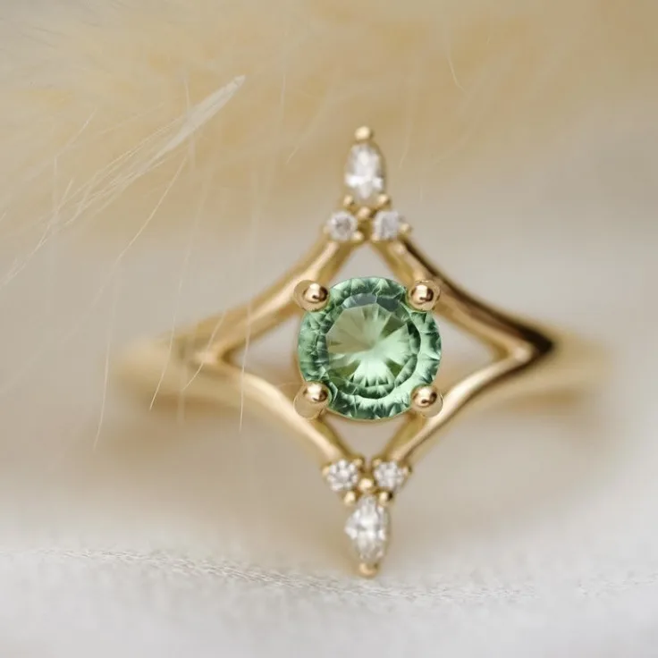 Geometric Women’s Rings For Elegant Style Featuring Golden Plated Electroplated Metal With Zircon Inlay 4