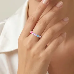 Geometric Women’s Ring For Elegant Style Featuring Imitation Pearl Inlay And 18K Real Gold Plated Finish 4