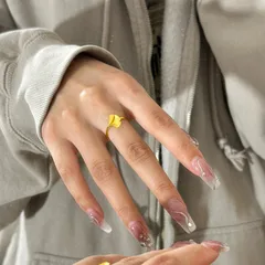 Ginkgo Leaf Copper Ring For Women In Luxurious Gold Style 4