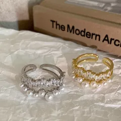 Gold Alloy Open Rings For Women Featuring Electroplated Finish With Star Pattern 2