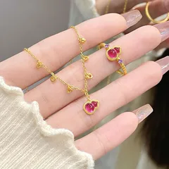 Luxurious Gold Gourd Ring For Women In Electroplated Copper With Rhinestones Inlay 4