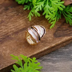 Gold Zinc Alloy Women's Rings For Lines Featuring Enamel Craftsmanship 4